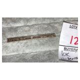 10k Victorian Bar pin