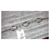 Art Nouveau gem crystal bracelet