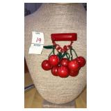Vintage Bakelite early plastic cherries dangle