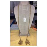 Antique lanyard bead necklace - Gatsby flapper