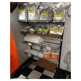 Black shelf unit with 5 shelves  56"H x 36"W x