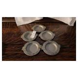 Set of 5 Old Export Metal Ashtrays