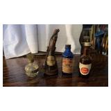 4 Small Empty Liquor Bottles