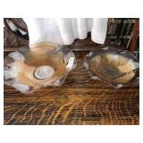 2 Jeanette Iris and Herringbone Scalloped Edge