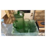 Uranium Pitcher and Drinking Glass Set