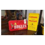 Bugles and Colmans Mustard Tin Advertising