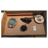 Tray Lot of Advertising Shoe, Ashtray, Rulers and