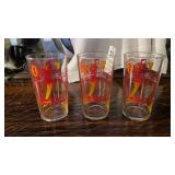 Set of 3 Walt Disney Cinderella Glasses