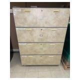 Large 4 drawer cabinet ** no Key ** - 39 x 54
