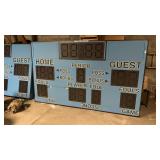 2 Electric Basketball Scoreboards 10x6ft, with 2