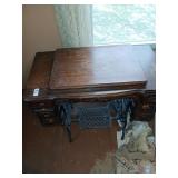 Minnesota treadle sewing machine with contents
