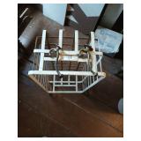 Metal basket and heavy coat hook lot