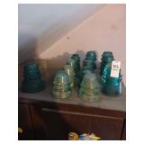 Lot of glass insulators, Hemingray, Brookfield