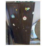 Metal wardrobe only no contents 60" tall x 24"