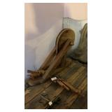 Wooden Spinning Wheel Pulley