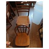 Ladder back and childs chair lot