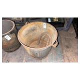 Metal Bucket W Horse Shoes