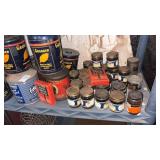 Lot of Tin Cans and Ink Bottles