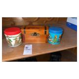 VTG Metal Tin & Cedar Chest Miniatures
