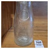 Johnstown Sanitary Dairy half pint glass bottle