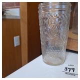 Vintage Jumbo peanut butter glass jar.