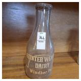 Quinter Weaver dairy windber pa one quart glass