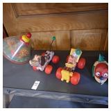 Vtg fisher price jalopy,little snoopy,other