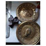 Brass wall art made in England and miniature