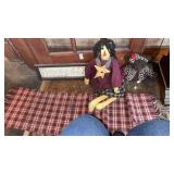 Americana Decor- doll doorstop, bear, runner