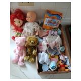 Childs lot of dolls, doll clothing etc