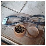 22 long rifle shells, metal horseshoe puzzle