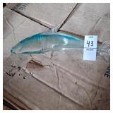 Blow glass shark sculpture