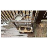 Wooden Dog Dish Holders