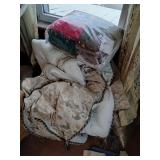 Misc bedding and bath towel lot