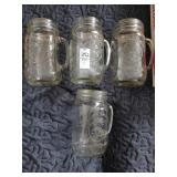 Handled quart mason jar lot