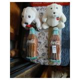 Coca-Cola lot of tins and stuffed bears