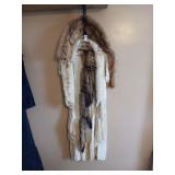 Vintage dress and mink fur accessories 4 item lot