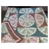 Handmade quilt 80 x 63 inches with 1 matching