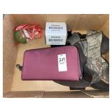 Vera Bradley wallet, camo suspenders & variety