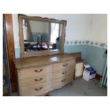Vintage mirrored dresser - 55 x 68 x 19 inches