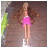 Barbie with faux fur coat