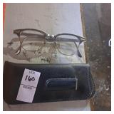 Vintage cat-eye glasses with case