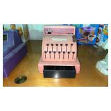 Vintage pink metal Tom Thumb toy cash register