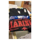 Marines Black F Shirt XL & XXL