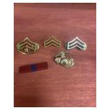 USMC Service ribbon, pins