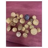 Military uniform buttons