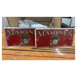 2 U.S. Marines License Plates