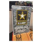 U.S. Army Parking Only Metal Sign