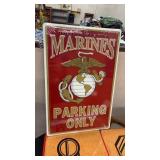U.S. Marines Parking Only Metal Sign
