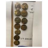 U.S collar pin pins